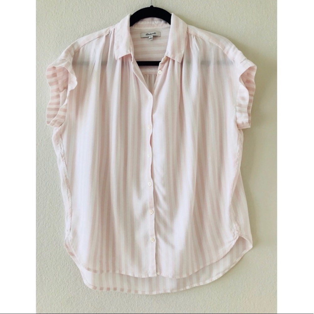 Central Shirt in Light Pink Stripe
